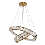 Светодиодная двухъярусная кольцевая люстра из хрусталя и стали и с пультом для регулировки света Maude Crystal Light варинант исполнения - 5 | Loft Concept в Нижнем Новгороде