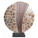 Настольная лампа из перламутра и дерева на подставке Indonesian Shell варинант исполнения - 2 | Loft Concept в Нижнем Новгороде