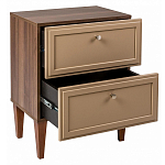 Тумба прикроватная бежевая из массива бука с 2-мя ящиками Wenge Light варинант исполнения - 4 | Loft Concept в Нижнем Новгороде