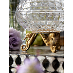 Конфетница прозрачная стеклянная на бронзовых ножках в виде морских коньков с крышкой в виде ракушки Eden Garden варинант исполнения - 5 | Loft Concept в Нижнем Новгороде