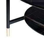 Стол журнальный круглый черный с полкой Inherence варинант исполнения - 5 | Loft Concept в Нижнем Новгороде