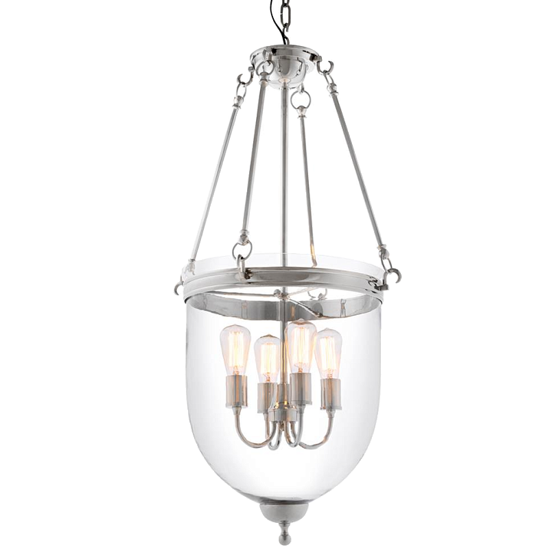 Люстра Lantern Cameron Nickel M Никель Прозрачное Стекло в Нижнем Новгороде | Loft Concept 
