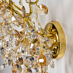 Бра золотого цвета с ветвями и прозрачными хрустальнымих подвесками Droplet Chandelier варинант исполнения - 6 | Loft Concept в Нижнем Новгороде