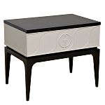 Тумбочка прикроватная с ящиком черно-серого цвета Noble Nightstand варинант исполнения - 1 | Loft Concept в Нижнем Новгороде