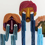 Вязаный Арт-Объект на стену из трех элементов Triptych варинант исполнения - 1 | Loft Concept в Нижнем Новгороде