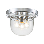 Потолочный светильник для ванных комнат с круглым стеклянным плафоном и тремя лампами Quoizel варинант исполнения - 6 | Loft Concept в Нижнем Новгороде