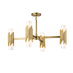 Люстра цвета латунь с 4-мя матовыми цилиндрическими плафонами Elstead Lighting варинант исполнения - 1 | Loft Concept в Нижнем Новгороде