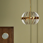 Люстра круглая с прозрачными элементами в форме полумесяца Crystal Crescent варинант исполнения - 5 | Loft Concept в Нижнем Новгороде