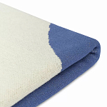 Плед из хлопка синего цвета с абстрактным принтом Elysian Flow Ocean варинант исполнения - 4 | Loft Concept в Нижнем Новгороде