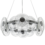 Люстра с круглыми рельефными плафонами Glass Peonies Chrome Chandelier варинант исполнения - 1 | Loft Concept в Нижнем Новгороде