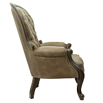 Кресло кожаное с мягкими подлокотниками на 4-х деревянных ножках Evelyn Classical Armchair варинант исполнения - 1 | Loft Concept в Нижнем Новгороде