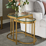 Комплект из 2-х приставных столиков на металлическом основании цвета латунь Ambassador варинант исполнения - 4 | Loft Concept в Нижнем Новгороде