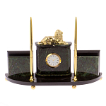 Настольный канцелярский набор из нефрита с декором в виде льва Golden Lion варинант исполнения - 1 | Loft Concept в Нижнем Новгороде