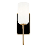  Бра с прямоугольным черным основанием и белым матовым цилиндрическим плафоном Kichler варинант исполнения - 10 | Loft Concept в Нижнем Новгороде