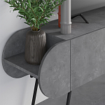 ТВ-тумба серая с 2-мя откидными дверцами и 2-мя открытыми полками CAPSULE TV STAND RETRO GREY варинант исполнения - 4 | Loft Concept в Нижнем Новгороде