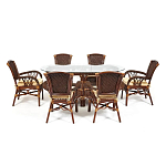 Комплект обеденный из ротанга Eloise grand варинант исполнения - 1 | Loft Concept в Нижнем Новгороде