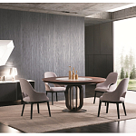 Обеденный стол круглый на чёрном фигурном основании Bosnia dinning table  варинант исполнения - 2 | Loft Concept в Нижнем Новгороде