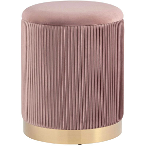 Пуф с ящиком Beatrice розовый Glossy Velor