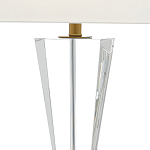 Настольная лампа с прозрачным корпусом и прямоугольным тканевым абажуром Charm and Luxury варинант исполнения - 1 | Loft Concept в Нижнем Новгороде