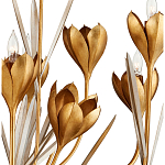 Люстра золотого цвета в виде цветков крокуса Hanging Flowers варинант исполнения - 1 | Loft Concept в Нижнем Новгороде