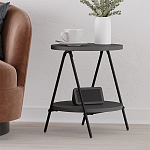 Стол приставной с 2-мя круглыми столешницами цвета антрацит ESSEL SIDE TABLE ANTHRACITE варинант исполнения - 5 | Loft Concept в Нижнем Новгороде