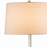 Торшер с тканевым абажуром на серебряном фактурном каркасе Thin Fakutra варинант исполнения - 1 | Loft Concept в Нижнем Новгороде