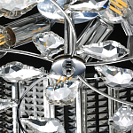 Люстра круглая на цепи цвета хром с прозрачными рельефными хрустальными пластинами Textured Glass Chandelier варинант исполнения - 9 | Loft Concept в Нижнем Новгороде