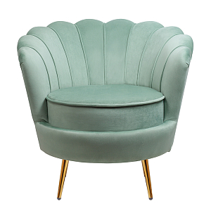 Кресло велюр зеленый Green Flower