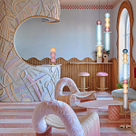 Торшер с разноцветными стеклянными цилиндрами и шарами Eclecticism  варинант исполнения - 4 | Loft Concept в Нижнем Новгороде