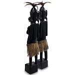 Комплект из 2-х деревянных статуэток Asmat Wooden Statuettes Black варинант исполнения - 2 | Loft Concept в Нижнем Новгороде