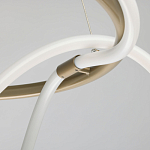 Люстра подвесная круглая золотого цвета с белыми изогнутыми световыми линиями Luke Lampco Tracer Lamp варинант исполнения - 7 | Loft Concept в Нижнем Новгороде