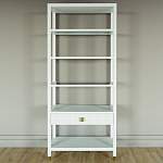 Стеллаж Elsa Dreams White со стеклянными полками и ящиком варинант исполнения - 4 | Loft Concept в Нижнем Новгороде