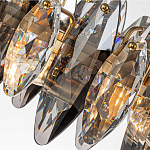 Люстра подвесная с овальными подвесками из стекла дымчатого цвета Harlow Crystal Round варинант исполнения - 7 | Loft Concept в Нижнем Новгороде