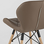 Стул с коричневым сиденьем из экокожи JEROEN варинант исполнения - 6 | Loft Concept в Нижнем Новгороде