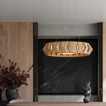 Люстра круглая из толстых деревянных реек Wooden Slats варинант исполнения - 4 | Loft Concept в Нижнем Новгороде