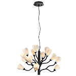 Люстра подвесная черного цвета с ветвями и белыми фарфоровыми цветами Floralis варинант исполнения - 4 | Loft Concept в Нижнем Новгороде