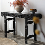 Черная резная консоль в Китайском стиле из массива Black Dragon Console варинант исполнения - 2 | Loft Concept в Нижнем Новгороде