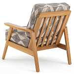 Кресло с каркасом из массива дуба Deniaud Oak Rhombus Beige Armchair варинант исполнения - 4 | Loft Concept в Нижнем Новгороде
