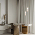 Подвесной светильник с цилиндрическим плафоном из белого алебастра Cryptocrystalline Stone варинант исполнения - 9 | Loft Concept в Нижнем Новгороде