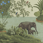 Обои ручная роспись River Scenes of Bengal Verdoyant варинант исполнения - 1 | Loft Concept в Нижнем Новгороде