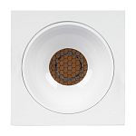 Встраиваемый спот светодиодный квадаратный белого цвета с круглым углублением Ombra Lux  варинант исполнения - 2 | Loft Concept в Нижнем Новгороде