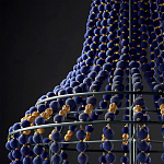 Люстра каплевидной формы декорированная синими и золотыми бусинами Blue Beads варинант исполнения - 3 | Loft Concept в Нижнем Новгороде