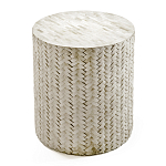 Приставной круглый столик инкрустация костью Bone Inlaid Round  Stool варинант исполнения - 2 | Loft Concept в Нижнем Новгороде