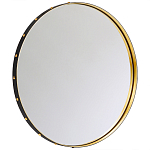 Зеркало овальное в металлической раме с кожаной отделкой Loft in Reflection варинант исполнения - 2 | Loft Concept в Нижнем Новгороде