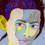 Картина с вышивкой Портрет wall panel People with the yellow ear 2 варинант исполнения - 1 | Loft Concept в Нижнем Новгороде