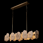 Люстра подвесная линейная с текстурированными мраморными элементами Marble square варинант исполнения - 4 | Loft Concept в Нижнем Новгороде