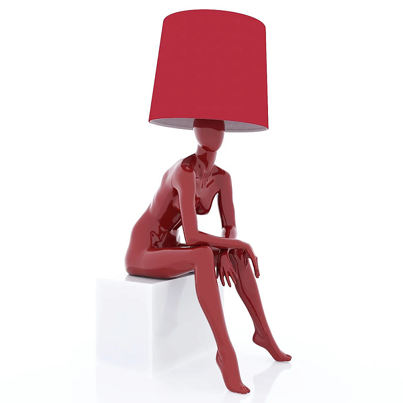 Лампа MANNEQUIN LAMP с абажуром девушка на кресле Глянцевый черный Черный матовый Глянцевый белый Белый матовый Серый Золотой Красный Шампань в Нижнем Новгороде | Loft Concept 