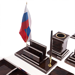 Настольный письменный набор из природного камня обсидиана Team leader варинант исполнения - 3 | Loft Concept в Нижнем Новгороде