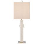 Настольная лампа из мрамора с тканевым прямоугольным абажуром Eternity варинант исполнения - 4 | Loft Concept в Нижнем Новгороде