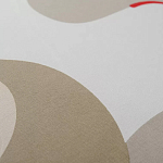 Подушка декоративная хлопковая бежевого цвета с абстрактным принтом Elysian Flow Sand варинант исполнения - 3 | Loft Concept в Нижнем Новгороде